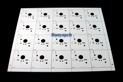 Double sides PCB, White solder mask, Plated slots