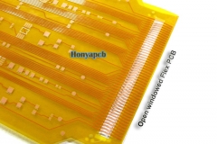 Single side FPC with open windowed flex foil